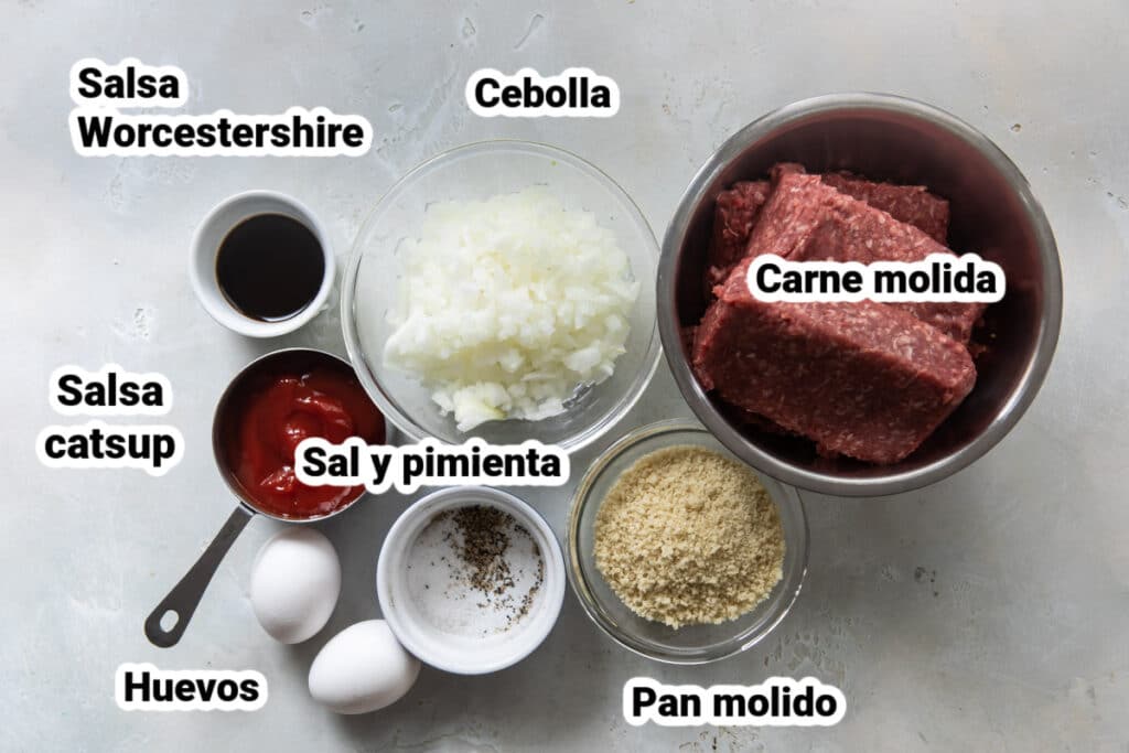 Ingredientes para hacer rollo de carne